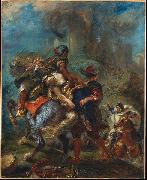 Eugene Delacroix Abduction of Rebecca painting